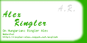 alex ringler business card